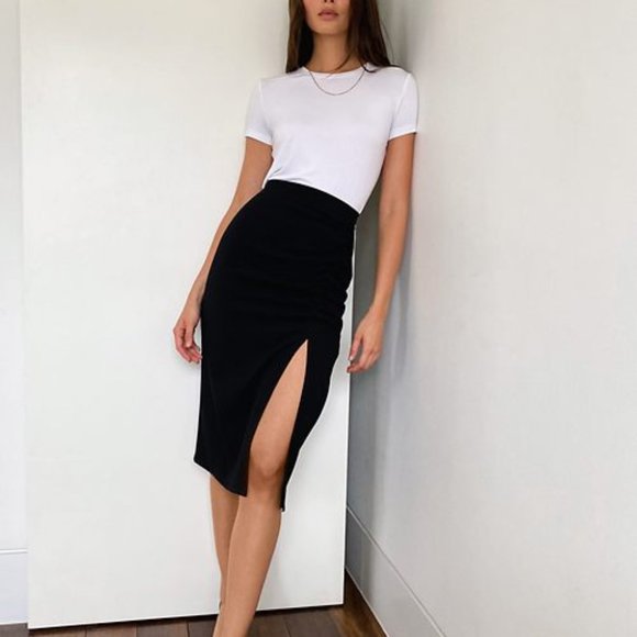 NWT Aritzia Babaton Mayhew Midi Skirt - Picture 1 of 11